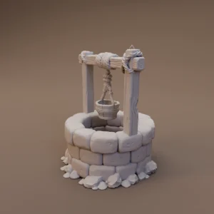 Stone Well and Wooden Winch