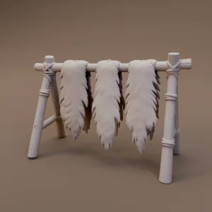 Hanging Fur Pelt Rack