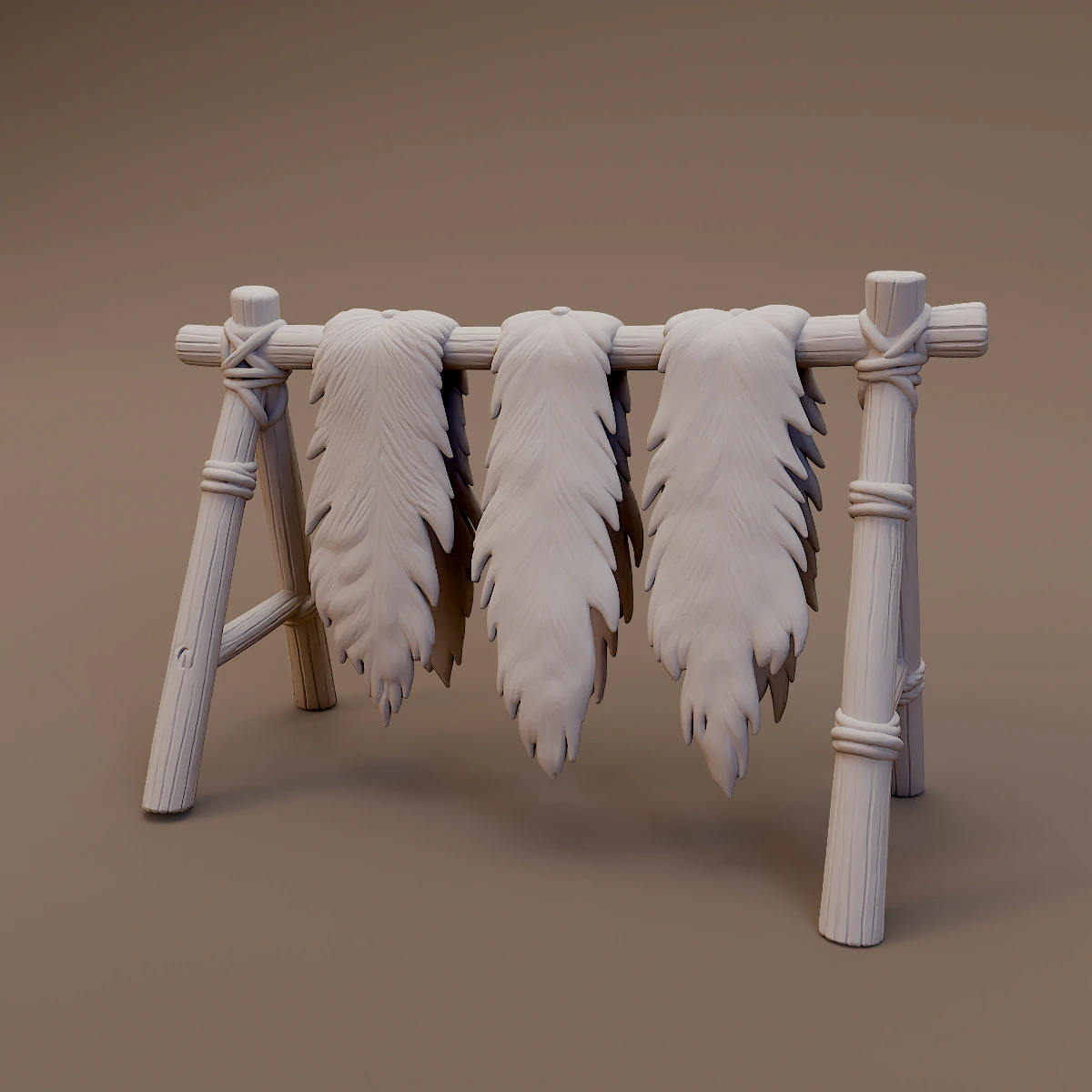 Hanging Fur Pelt Rack