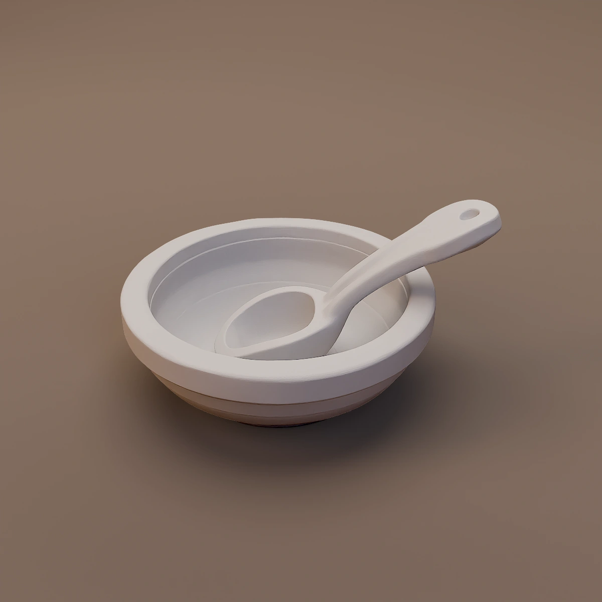 Soup Bowl with Spoon