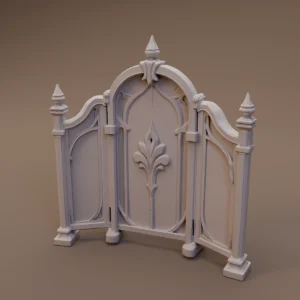 Ornate Arched Folding Screen