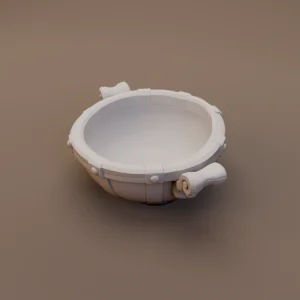 Handled Wooden Serving Bowl