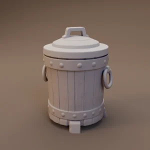 Lidded Wooden Water Container