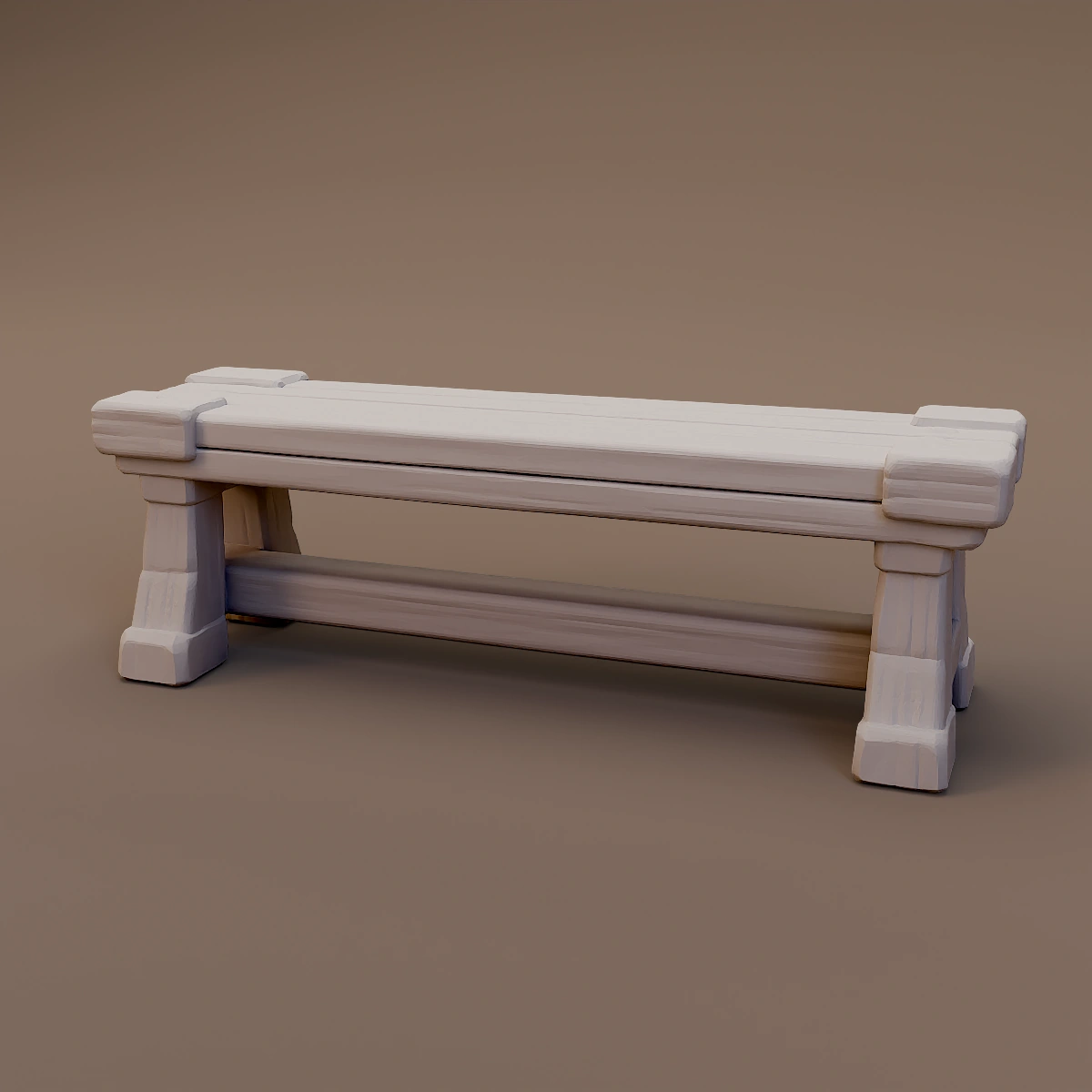 Long Wooden Bench