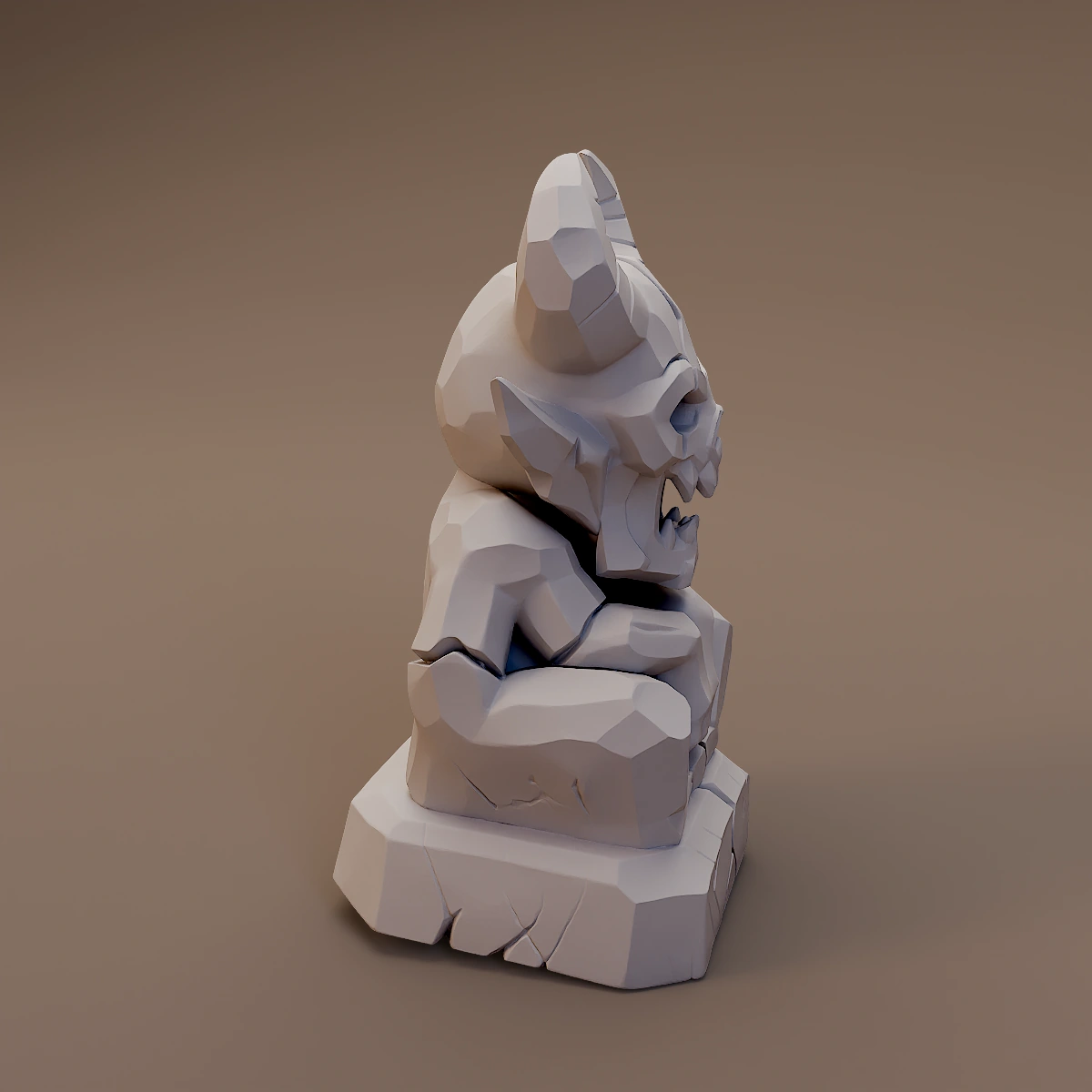 Faceted Stone Obelisk