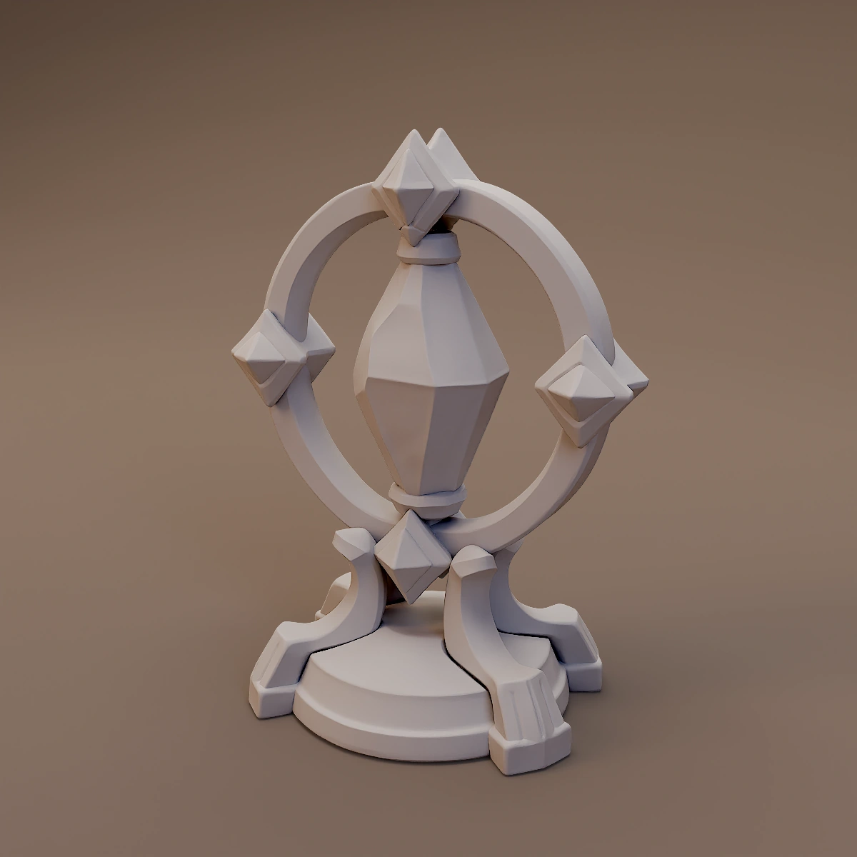 Ring Framed Crystal Pedestal