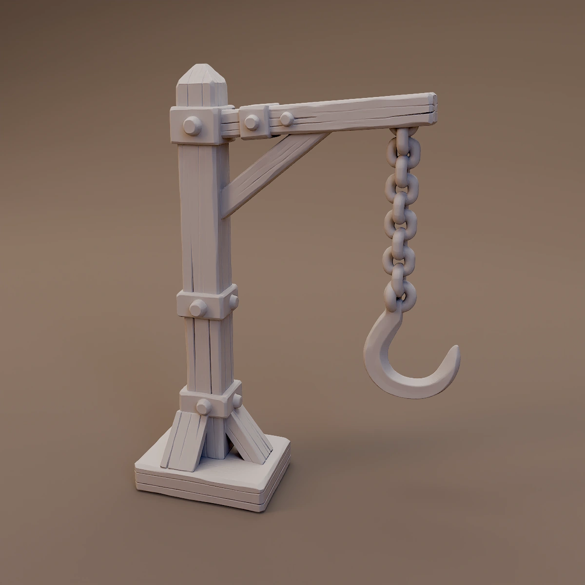 Wooden Chain Hoist Post