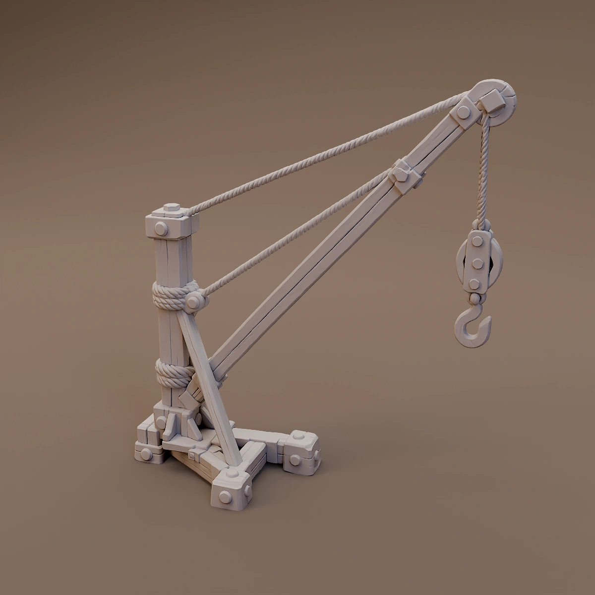 Pivoting Crane with Hook