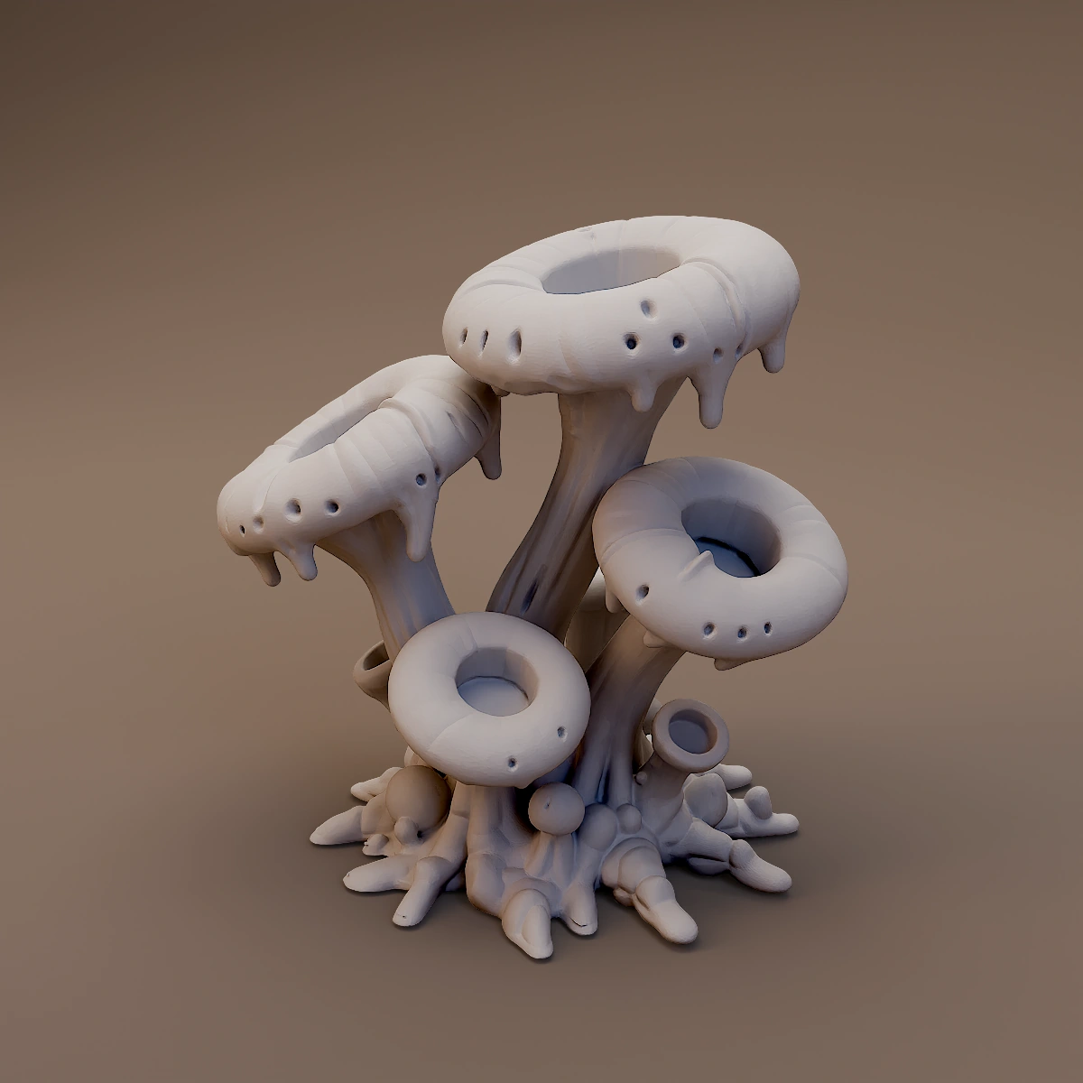 Hollow Cap Mushroom Cluster