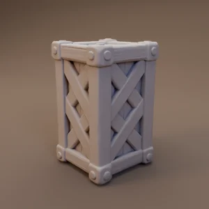 Tall Braced Wooden Crate