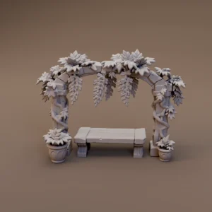 Flower Canopy over Garden Bench