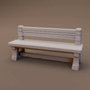 Wooden Dining Bench with Back