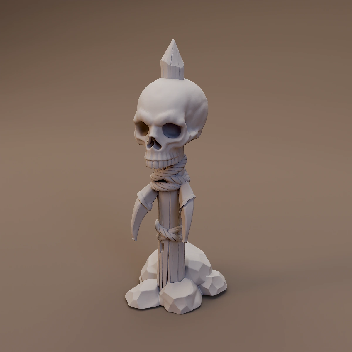 Skull Topped Waymarker