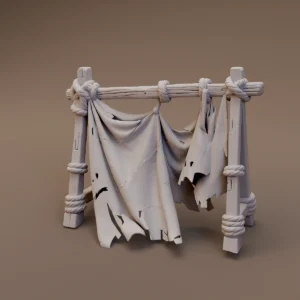 Torn Canvas Sail Frame