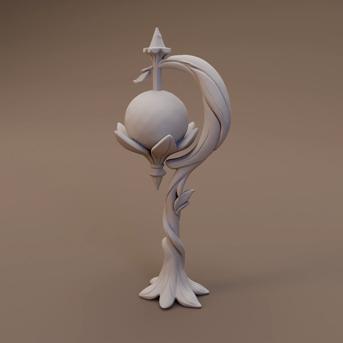 Crescent Orb Standing Lamp
