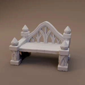Gothic Carved Garden Bench