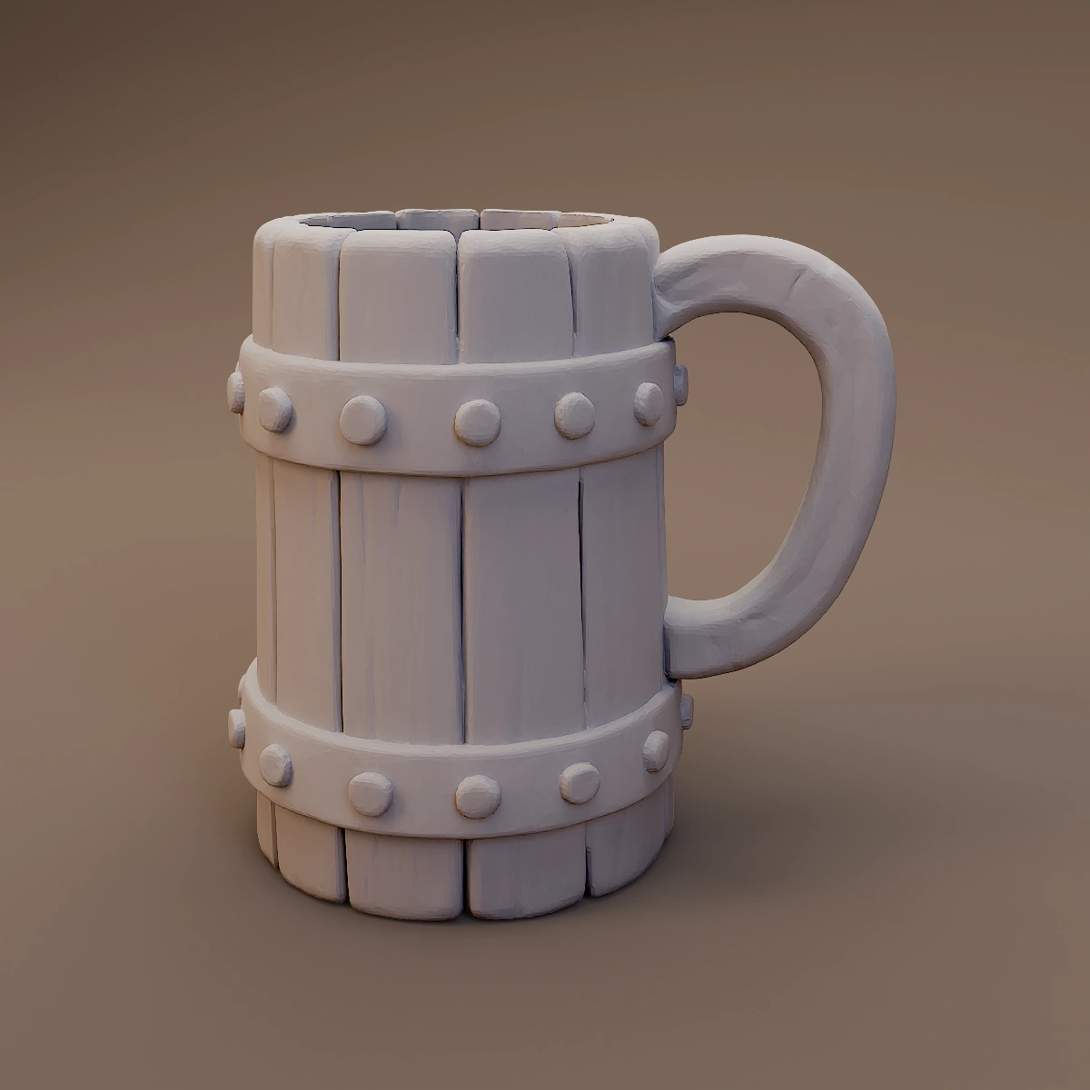 Large Wooden Tankard