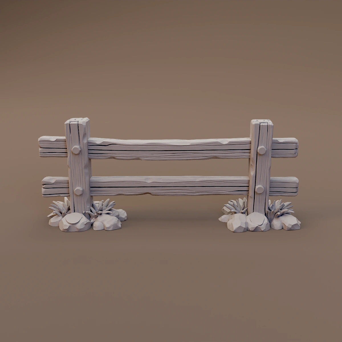 Simple Wooden Rail Fence