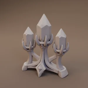 Triple Crystal Standing Lamp