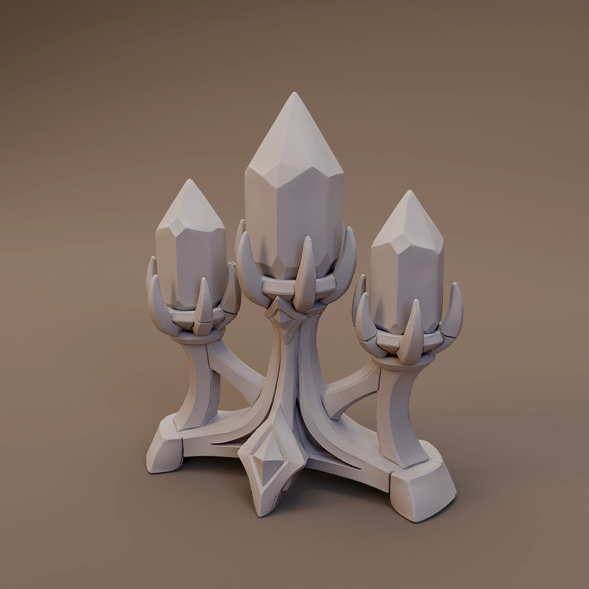 Triple Crystal Standing Lamp