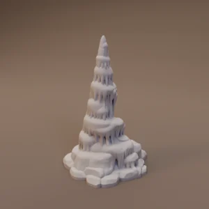 Tall Icy Stalagmite