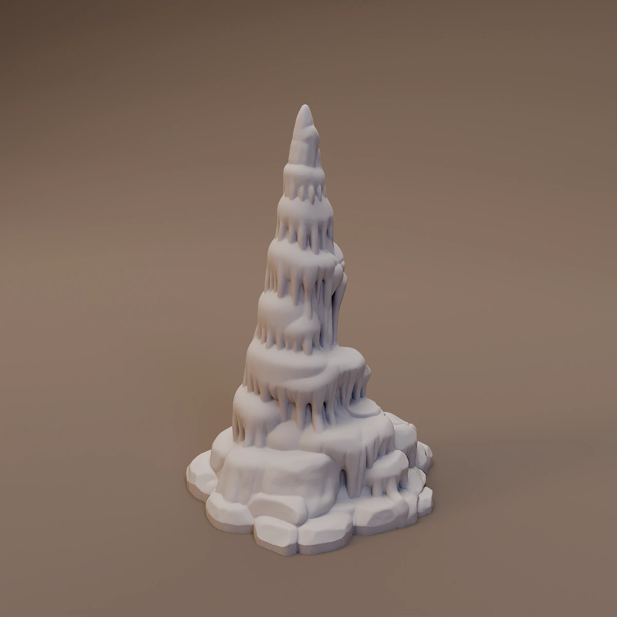 Tall Icy Stalagmite
