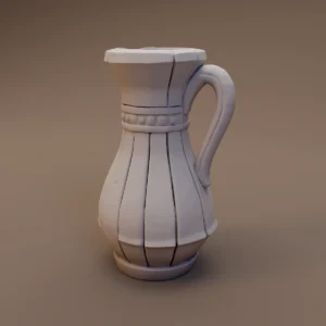Tall Ribbed Pitcher