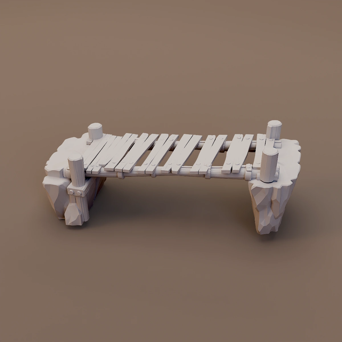 Simple Wooden Plank Bridge