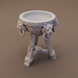 Lion Handled Tripod Basin