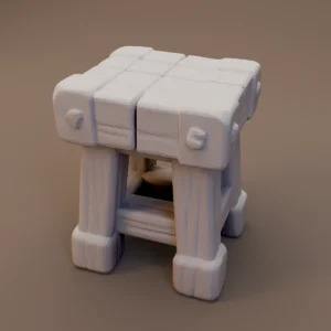 Square Wooden Stool