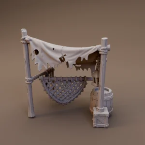 Canvas Canopy with Net and Supplies