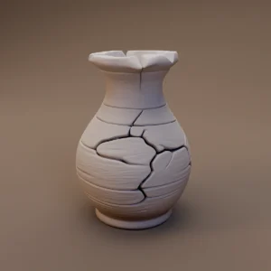 Cracked Clay Vase