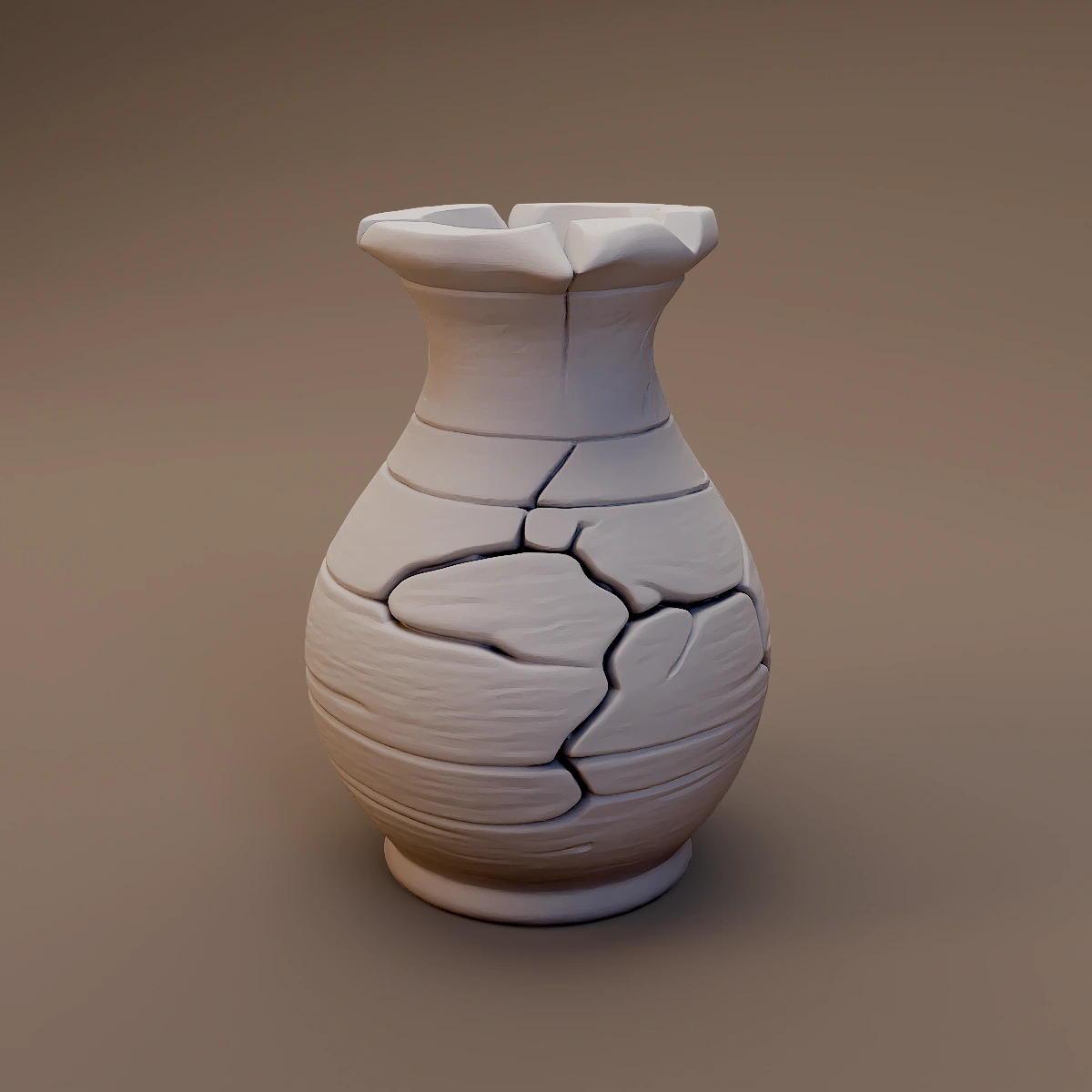 Cracked Clay Vase