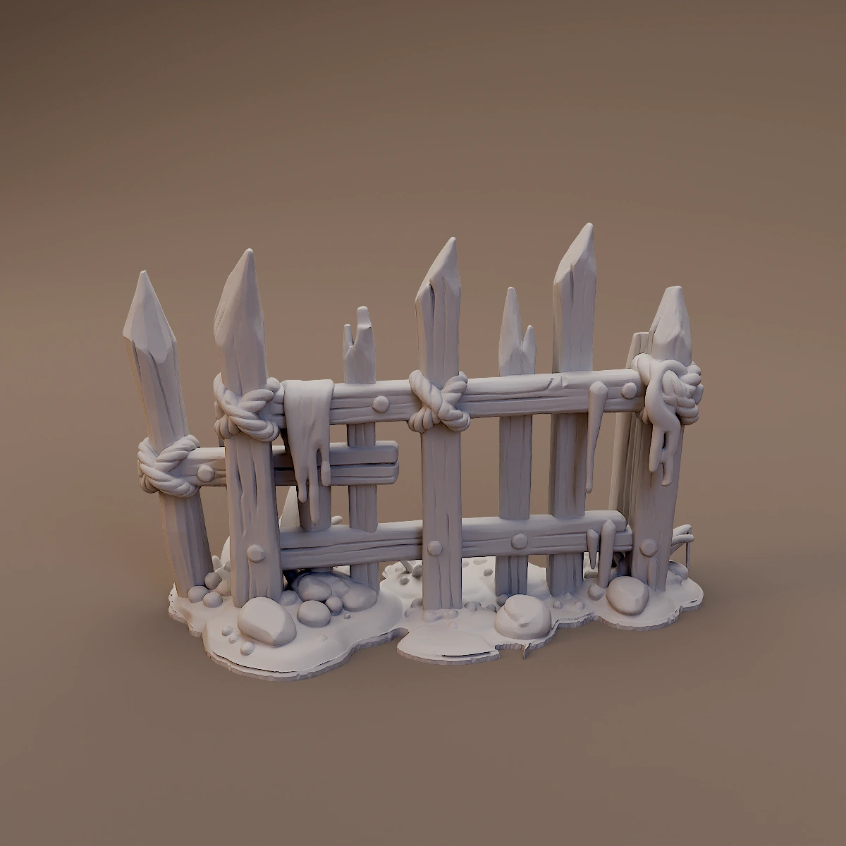 Broken Pointed Swamp Fence