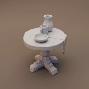 Round Side Table with Pitcher