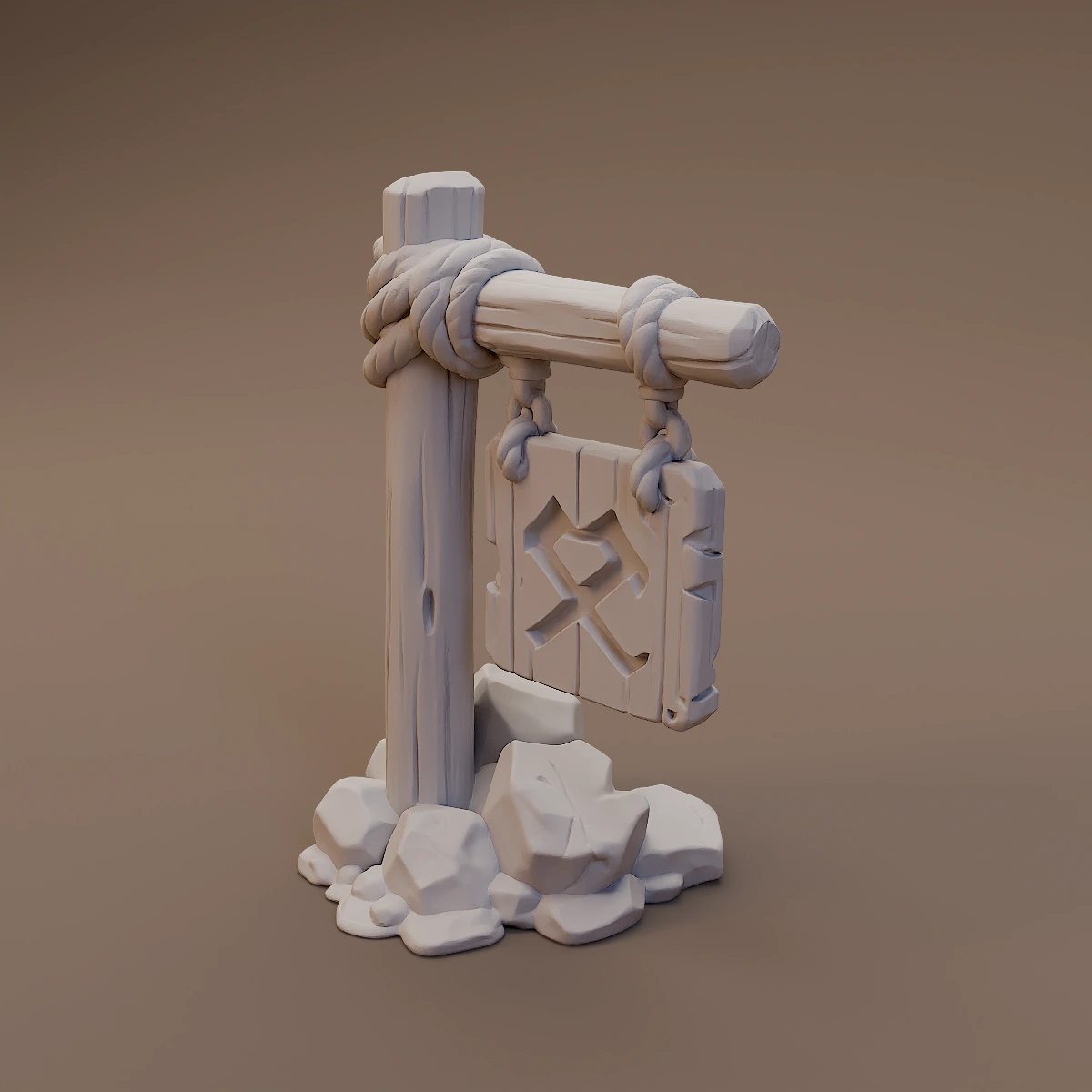 Crossed Pickaxes Hanging Sign