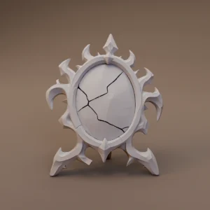Cracked Ornate Standing Mirror