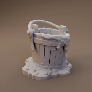 Weathered Wooden Bucket
