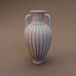 Ribbed Two Handled Amphora