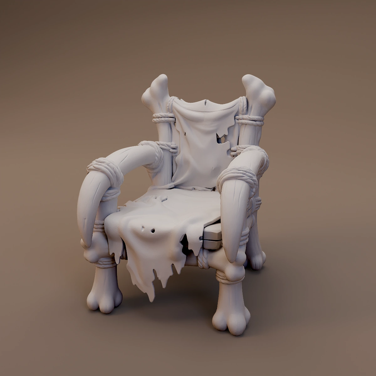 Hide Covered Orc Armchair