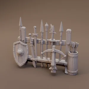 Weapons Shield and Barrel Rack