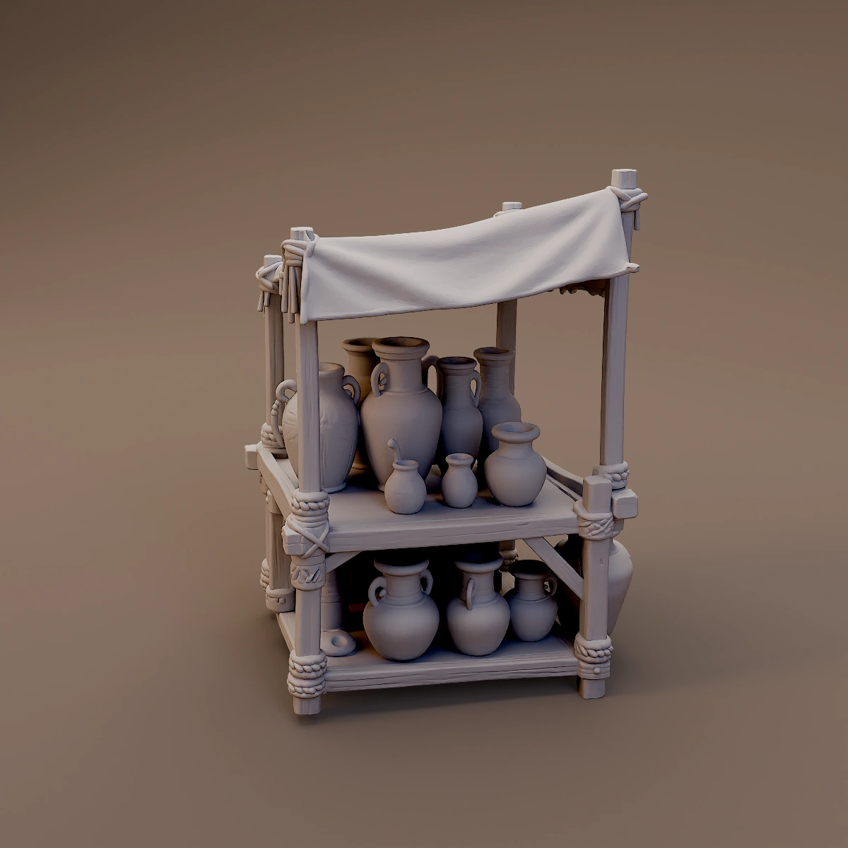 Pottery Stall with Canopy