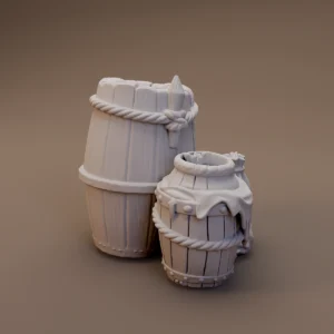 Hide Covered Barrel and Jar