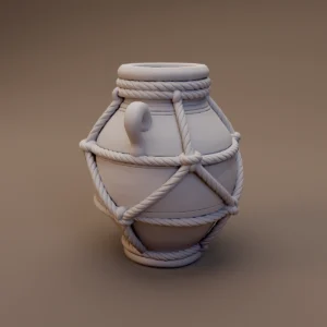 Rope Bound Clay Jar