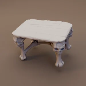 Skull Decorated Bone Table