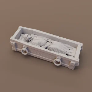 Ring Handled Wooden Coffin
