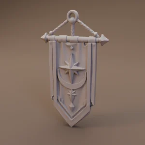 Hanging Star and Crescent Banner