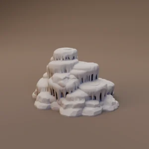 Tiered Frozen Rock Formation