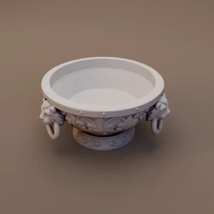 Lion Handled Stone Basin
