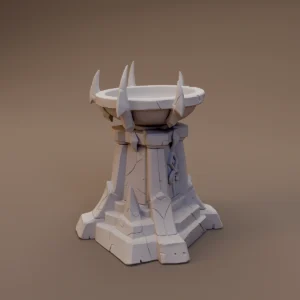 Horned Stone Brazier Pedestal
